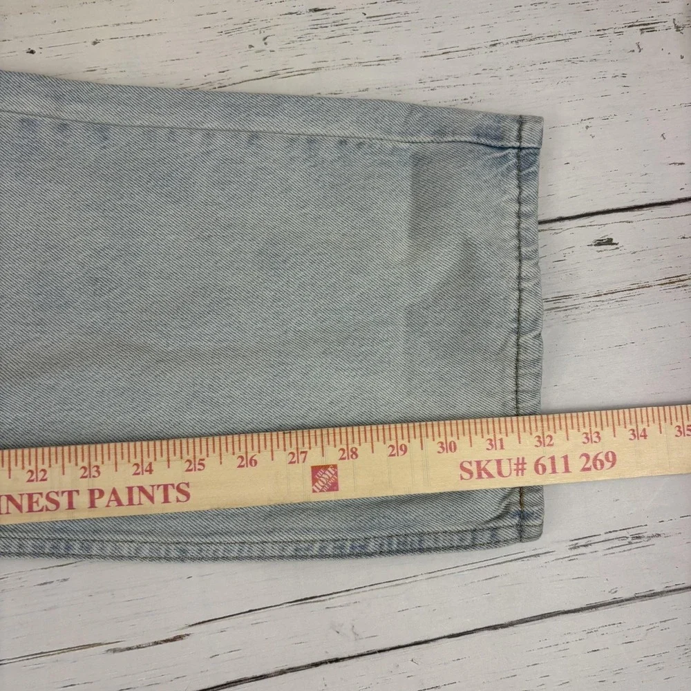Levi's 555 '96 Relaxed Straight Jeans Mens 36x32 Light Blue Denim Zip Fly